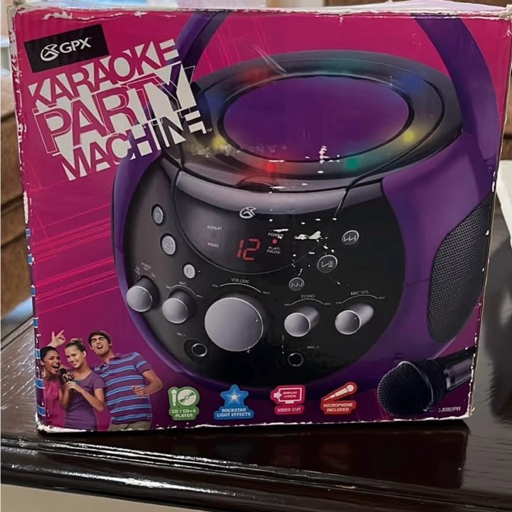 Purple Karaoke Boombox